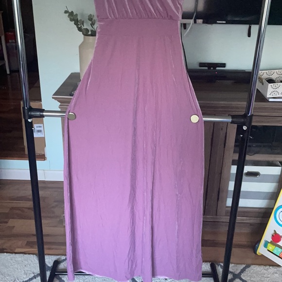 LuLaRoe Lilac Velvet Noelle Elegant Dress - Picture 2 of 5